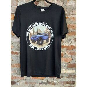 Best Dads Have Daughters Who Drive Jeeps Shirt Mens Sz L Black T-Shirt U